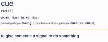 cue是什么意思网络热词 cue是什么意思
