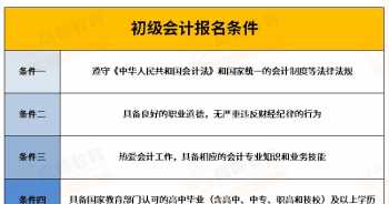 初级会计资格考试报名条件有哪些 初级会计资格考试报名条件