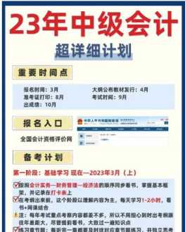 2024年中级会计报名时间和条件 2031年中级会计考试时间