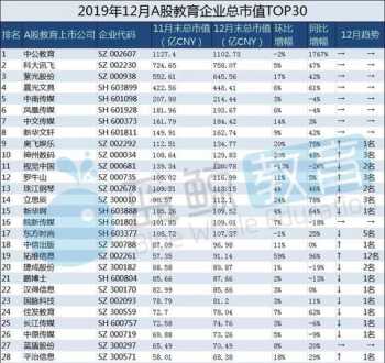 教育培训机构排名前三十名 教育培训公司排名