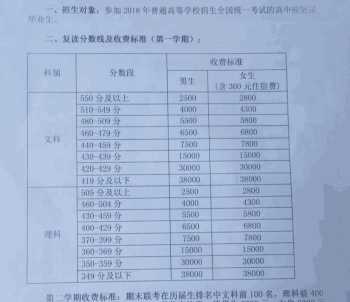 高三复读一年多少钱，复读学费贵吗 宾阳中学复读班收费标准