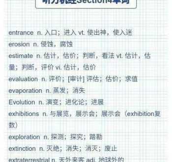 雅思词汇有哪些 雅思听力高频场景词汇如何背诵